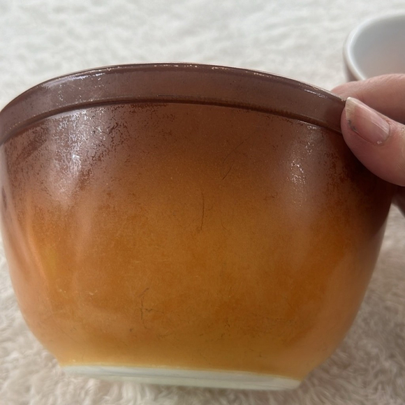 Vintage 70’s Pyrex Nesting Mixing Old Orchard 3 Glass Mixing Bowls - Picture 16 of 16